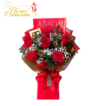 ARREGLO AMOR DE 6 ROSAS + FERRERO ROCHER 100G