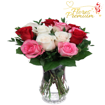 FLORERO DE 12 ROSAS