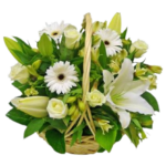 CANASTITA CON FLORES DE TEMPORADA PARA CONDOLENCIAS