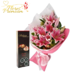 RAMO DE 10 LILIUM Y BOMBONES BELGIAN
