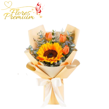 RAMO 3 TULIPANES 1 GIRASOL