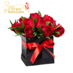 BOX CUADRADO DE 12 ROSAS