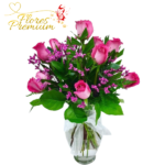 FLORERO DE 13 ROSAS ESPARCIDO