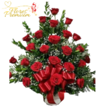 CANASTA DISPERSA DE 25 ROSAS