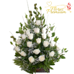 ARREGLO DE ROSAS CON BASE RUSTICA