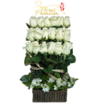 ARREGLO LINEAL DE 18 ROSAS