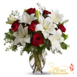 FLORERO DE ROSAS Y LILIUM