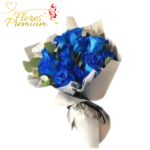 RAMO BOUQUET 16 ROSAS AZULES