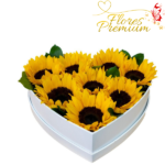 CAJA CORAZON DE GIRASOLES