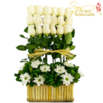 ARREGLO LINEAL DE 18 ROSAS