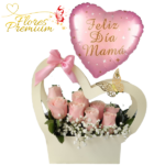 CARTERA DE 8 ROSAS + GLOBO