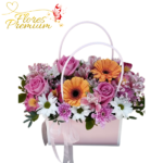 LINDA CARTERA JARDIN 4 ROSAS 2 GERBERAS