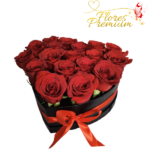 CAJA CORAZON DE 15 ROSAS IMPORTADAS