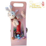 CARTERA DE PASCUA, PELUCHITO, CHOCOLATES DE CONEJITO Y HUEVITOS