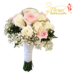 BOUQUET DE 12 ROSAS Y GYPSUM