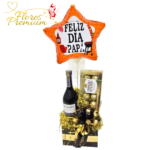 ARREGLO FELIZ DIA VINO Y BOMBONES