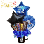 TAZA FELIZ DIA CHOCOLATES Y GLOBOS