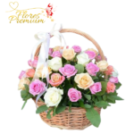CANASTA DE 24 ROSAS IMPORTADAS