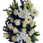 ARREGLO CON ROSAS GERBERAS Y LILIUM