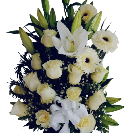 ARREGLO CON ROSAS GERBERAS Y LILIUM
