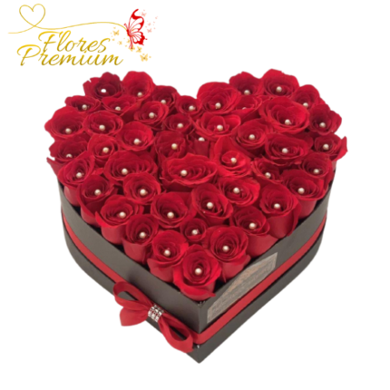 CAJA PREMIUM DE 50 ROSAS IMPORTADAS