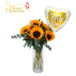 FLORERO 6 GIRASOLES Y GLOBO