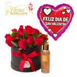 BOX DE 15 ROSAS IMPORTADAS, SPLASH Y GLOBO