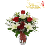 FLORERO DE ROSAS Y LILIUM