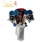 VASO CERVECERO, 3 BARRAS DE CHOCOLATE Y BOMBONES