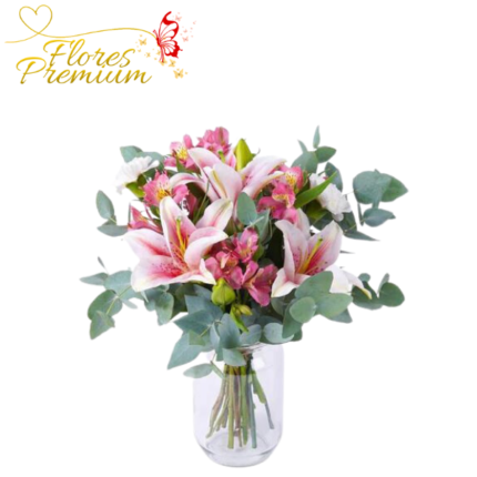 FLORERO 4 LILIUM FOLLAJE DE TEMPORADA