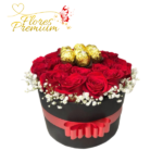 BOX DE 20 ROSAS Y 5 BOMBONES