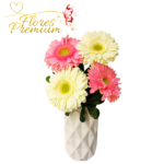 BASE DE CERAMICA CON GERBERAS