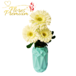 BASE DE CERAMICA CON GERBERAS