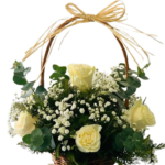 CESTITA DE 4 ROSAS