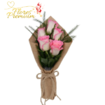 RAMO DE 5 ROSAS IMPORTADAS Y ARPILLERA