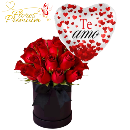 BOX DE 24 ROSAS Y GLOBO
