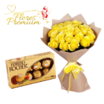 RAMO DE 25 ROSAS Y BOMBONES FERREROS ROCHER