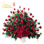 ARREGLO ABANICO DE 60 ROSAS