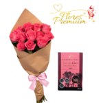 RAMO DE 12 ROSAS IMPORTADAS Y BOMBONES DEL SUR