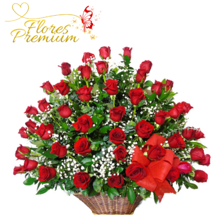 MAJESTUOSO ARREGLO DE 80 ROSAS
