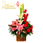 ARREGLO DE ROSAS Y LILIUM BICOLOR