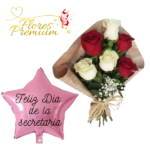RAMO DE 6 ROSAS IMPORTADAS + GLOBO
