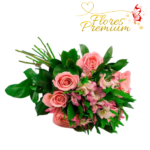 RAMO DE 10 ROSAS Y ASTROMELIAS