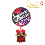 CAJA DE 2 ROSAS, FERRERO ROCHER DE 3 UND Y GLOBO