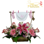 ARREGLO DE ROSAS LILIUM PARA NACIMIENTOS