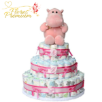 TORTA DE PAÑALES CON PELUCHE