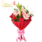 RAMO DE 10 ROSAS Y 3 LILIUM