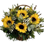 CESTA DE 8 GIRASOLES