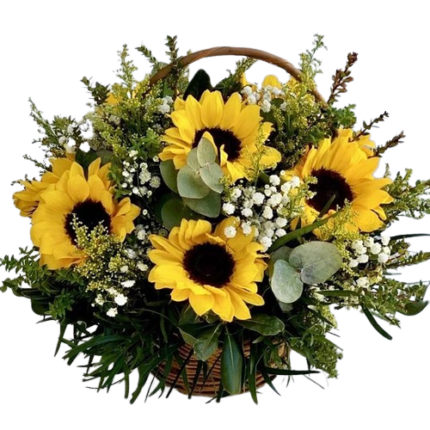 CESTA DE 8 GIRASOLES