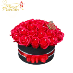 BOX DE 35 ROSAS JABON CON MARIPOSA